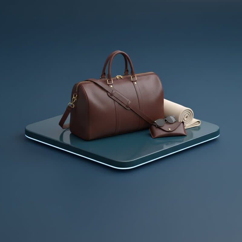Leather Weekender Travel Bag