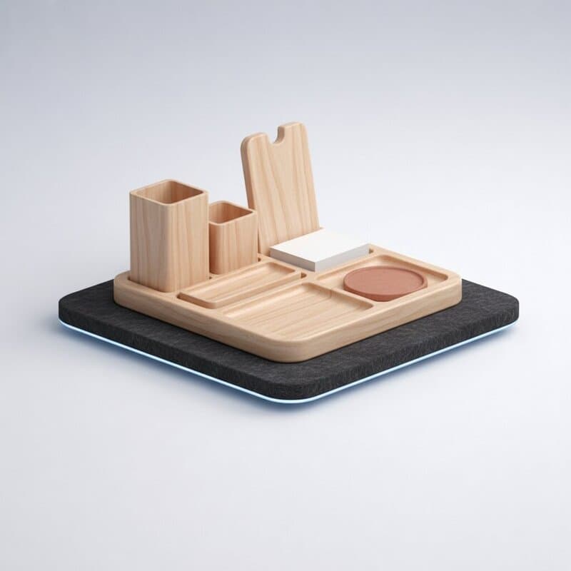 Wooden Desktop Organizer