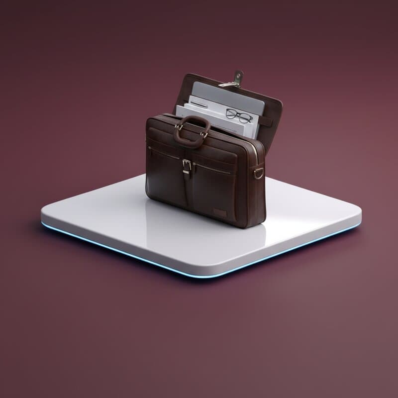 Leather briefcase