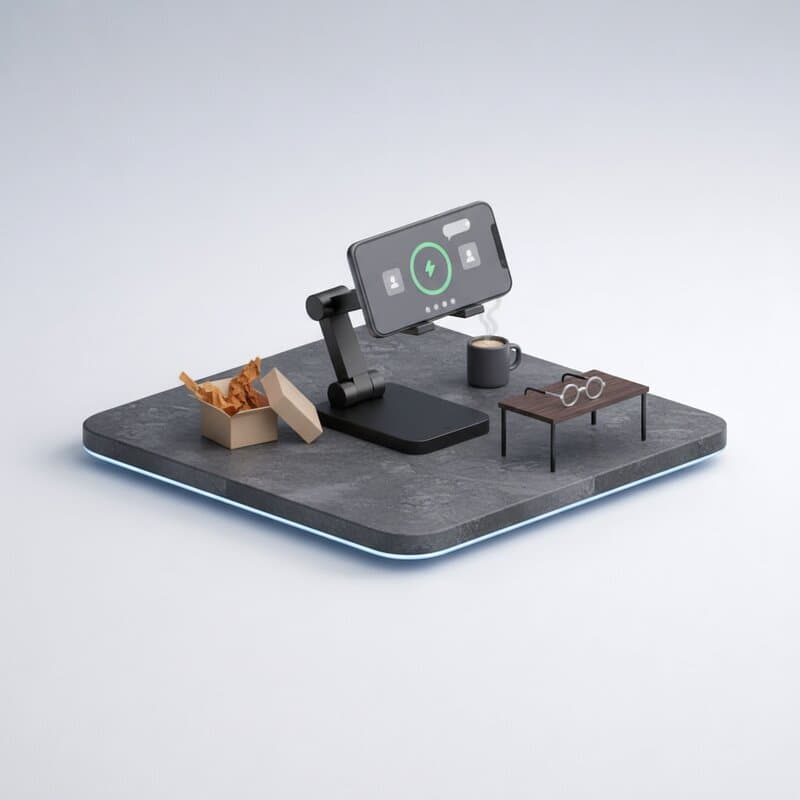 Wireless Charging Desktop Phone Stand