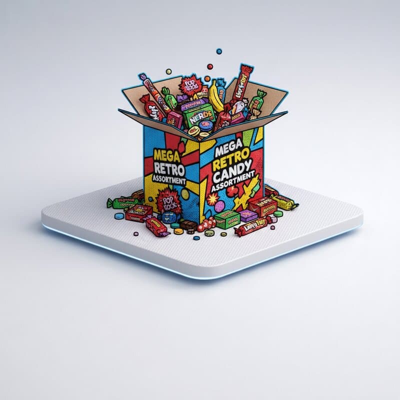 Caja surtida Mega Retro de caramelos
