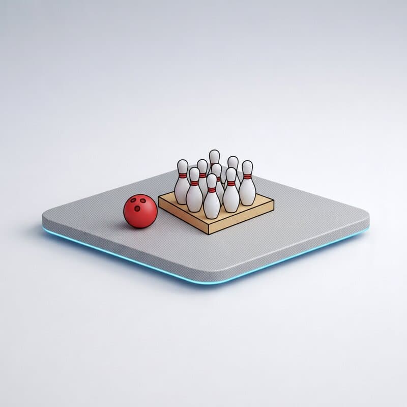 Set de bolos en miniatura para escritorio