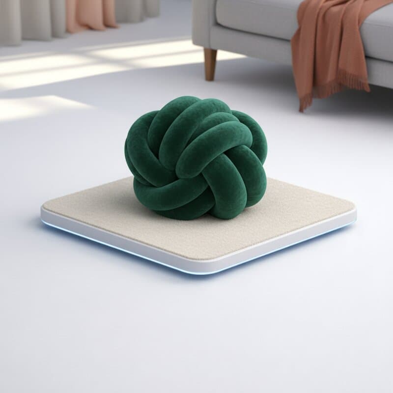 Velvet Knot Throw Pillow