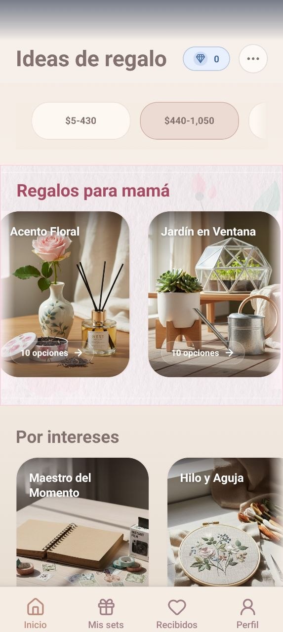 Vitrina de plantillas de regalo en Giftopus